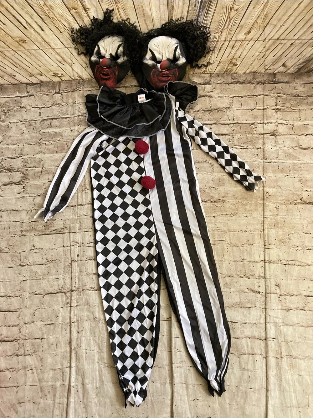 🎃🔥 NWT Morph two headed scary clown kids (boys) costume size M